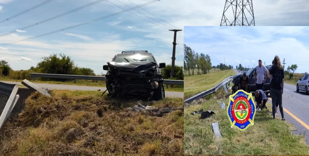 Dos personas resultaron heridas tras un choque en la Autovía 14