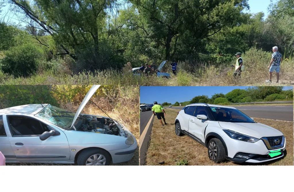 Choque y vuelco en Autovía 12: una mujer lesionada y cuatro menores involucrados