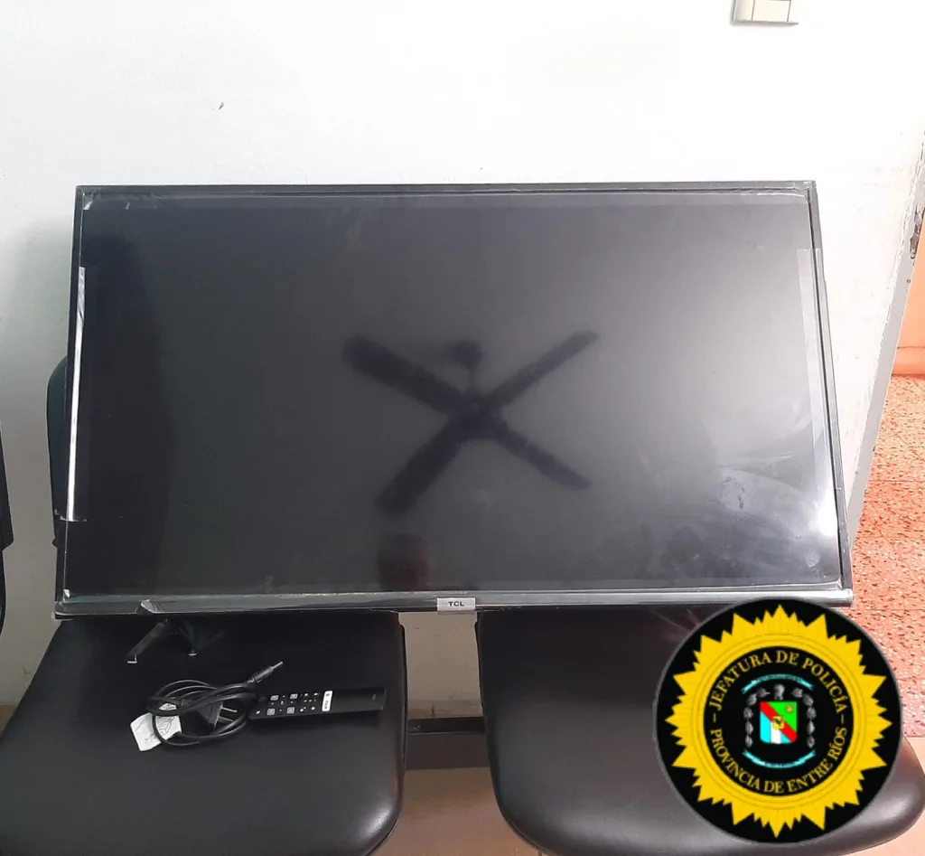 Recuperan un televisor robado tras un allanamiento