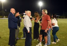 Entregaron aporte para la iluminación en María Auxiliadora