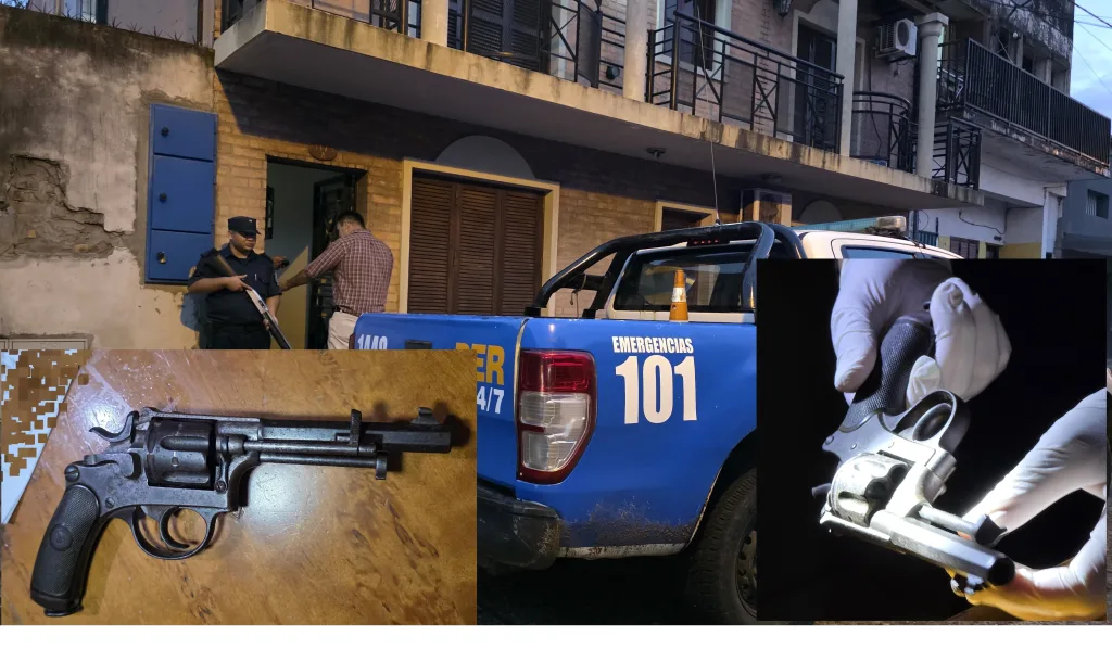 Allanamiento por amenazas terminó con un detenido y el secuestro de un arma de fuego