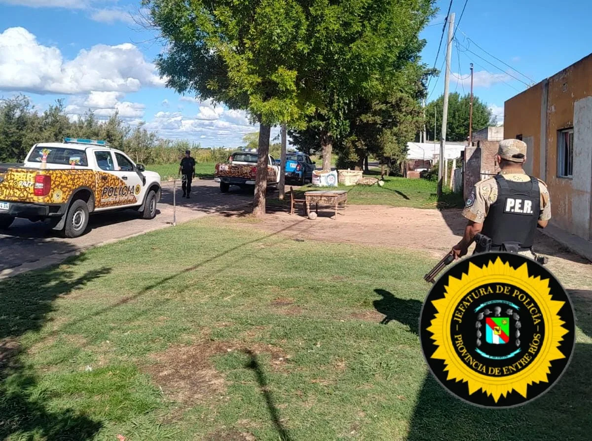 Allanamientos por abigeato en Basavilbaso: secuestran carne bovina y elementos de pesca