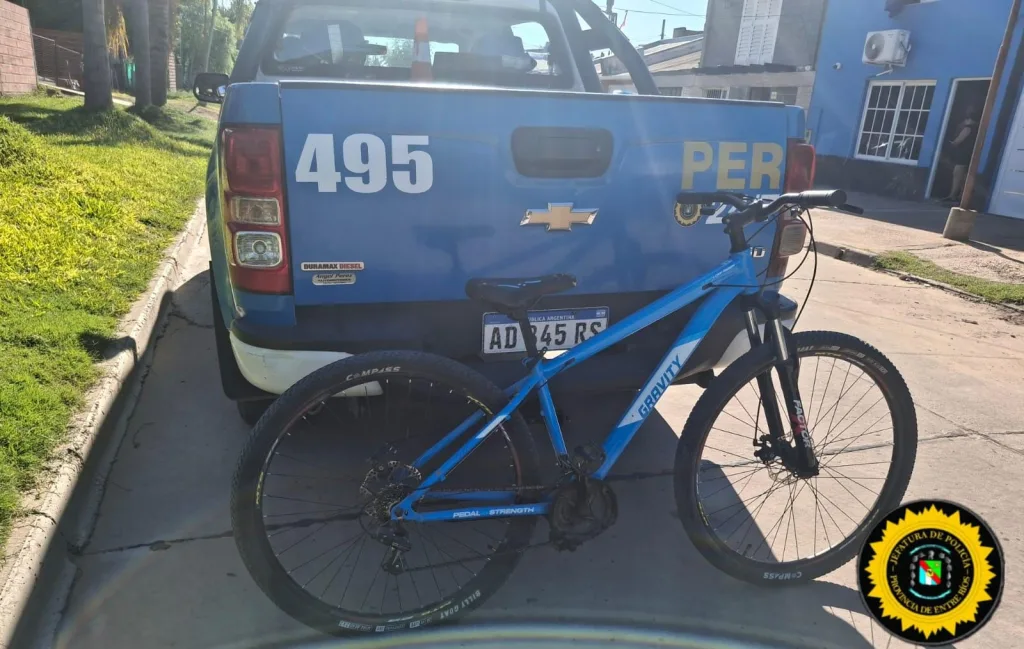 Recuperaron una bicicleta robada a un menor tras un procedimiento policial