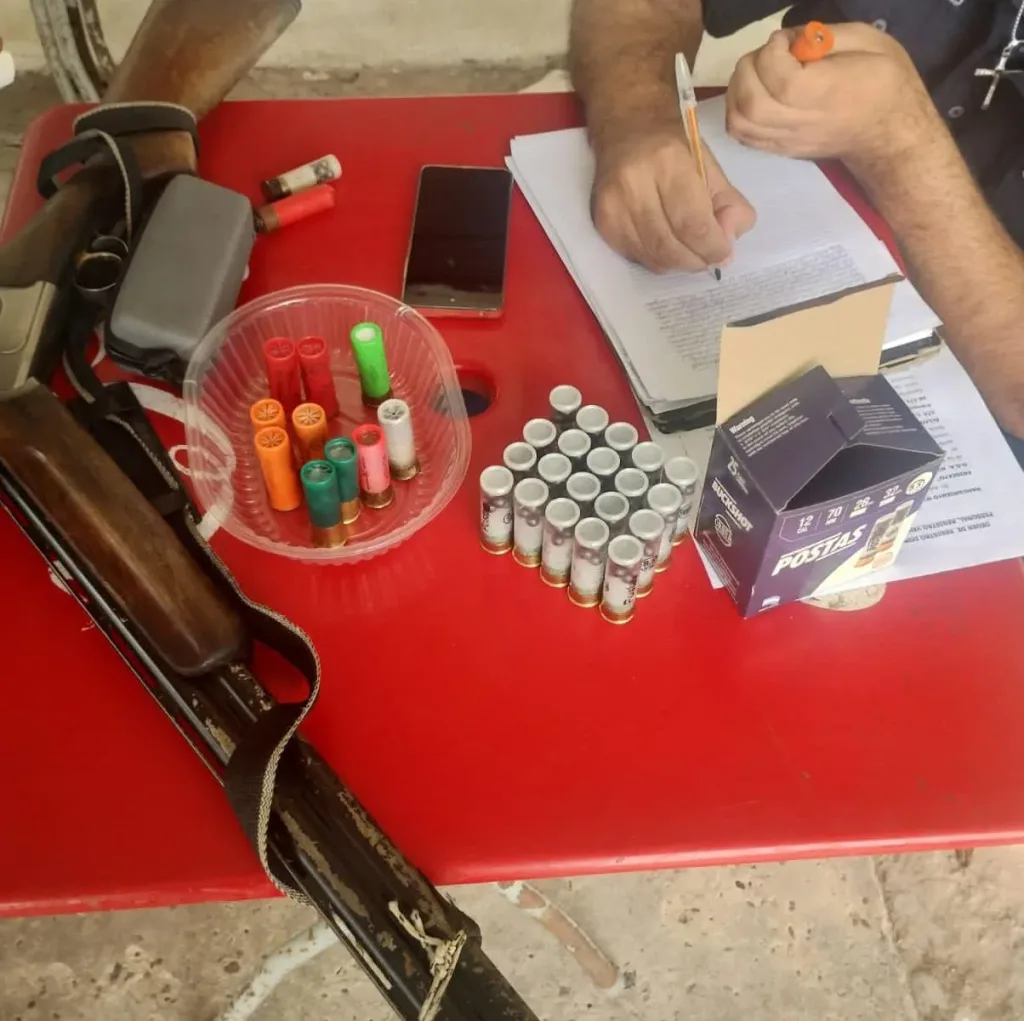 Allanamiento por una causa de abigeato: secuestraron una escopeta y cartuchos en Piedras Blancas