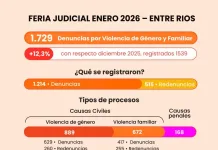 Durante la feria judicial se registraron 1.729 denuncias por violencia de género y familiar en Entre Ríos