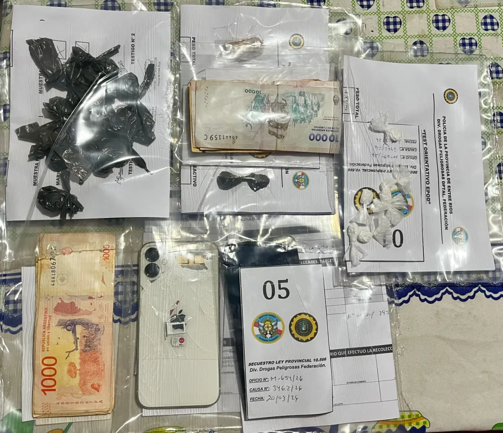 Allanamientos en Concordia: secuestraron estupefacientes y detuvieron a un hombre
