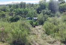 Despiste y vuelco en Ruta Nacional 14