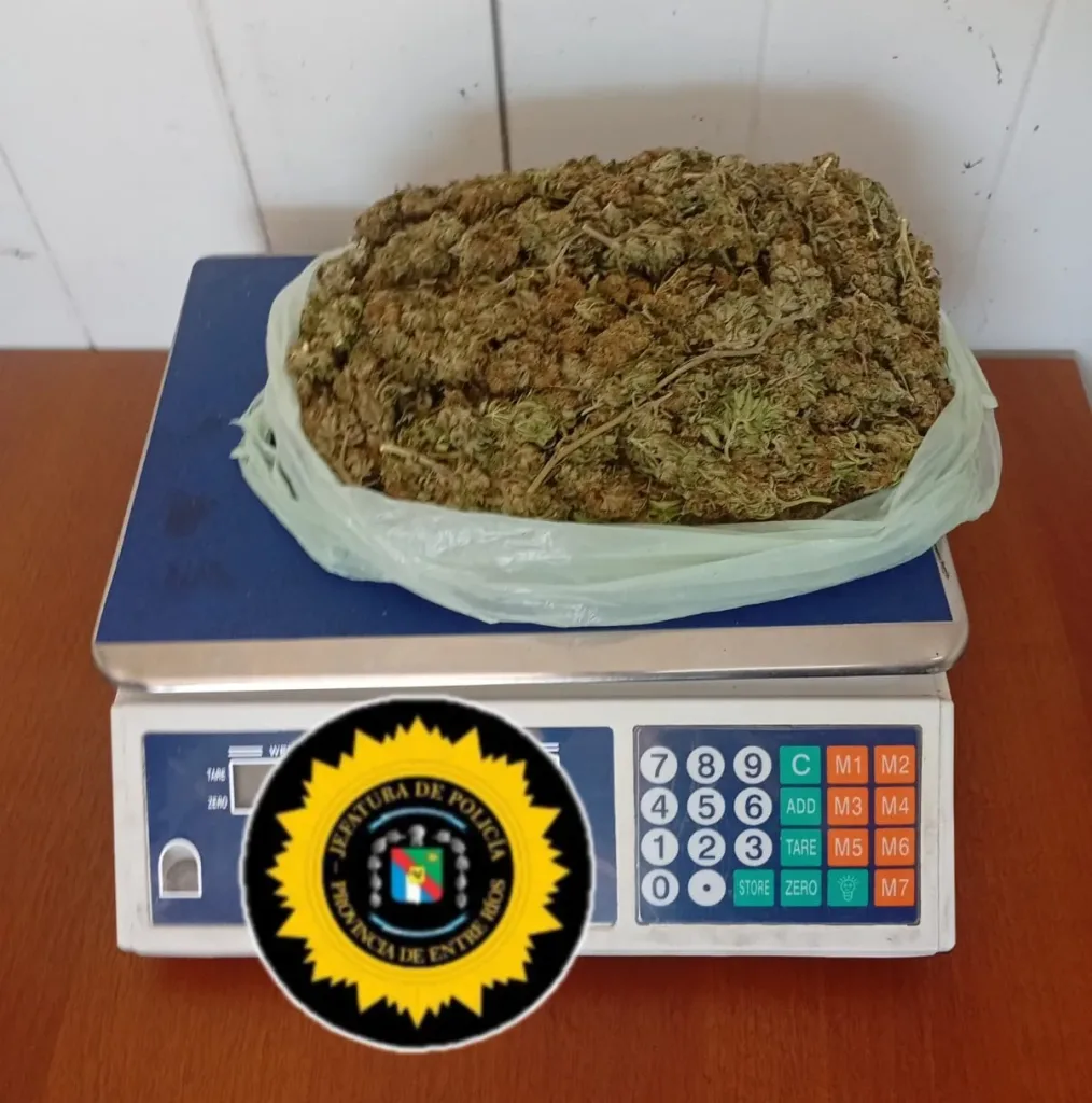 Secuestraron más de 300 gramos de marihuana en control vial de Brazo Largo