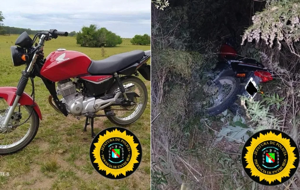Recuperaron una moto robada y demoraron a dos menores en Concepción del Uruguay