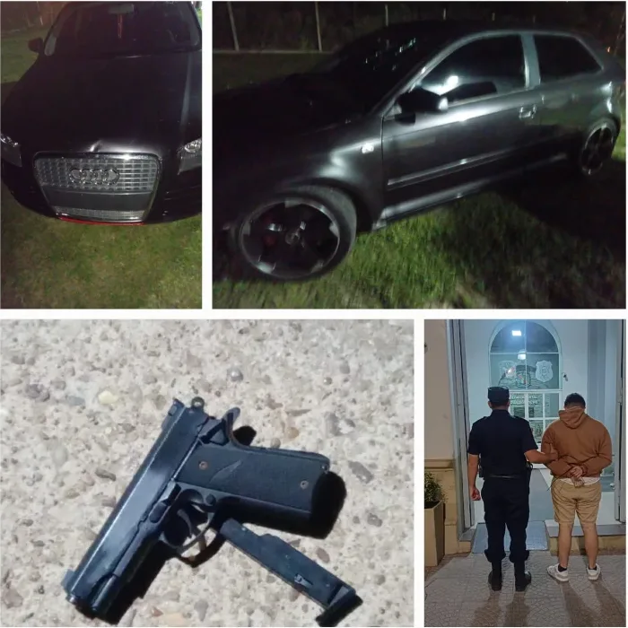 Obligó a una mujer a subir a un auto: fue detenido y tenía una réplica de arma