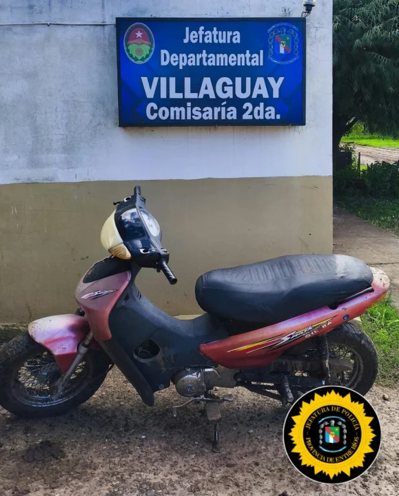 Villaguay: Robaron una moto de madrugada y la Policía la recuperó en pocas horas