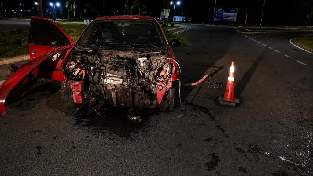 Dos mujeres resultaron heridas tras un choque contra una palmera en Colón