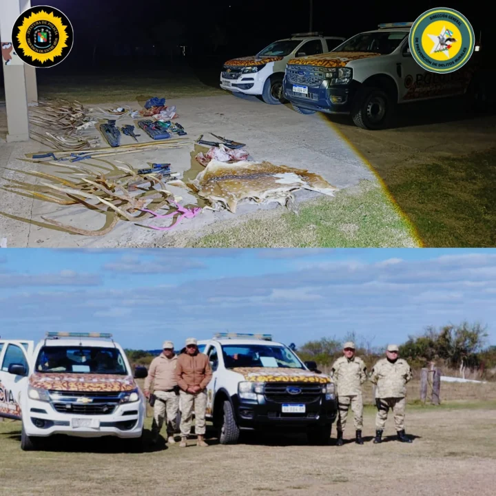 Tres allanamientos positivos por caza furtiva en Feliciano: secuestraron armas, municiones y carne de ciervo