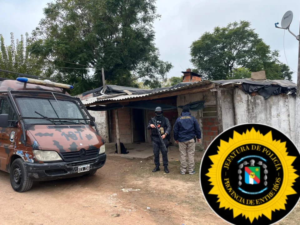 Megaoperativo antidrogas en Concepción del Uruguay: cuatro detenidos, drogas, armas y más de $2 millones secuestrados