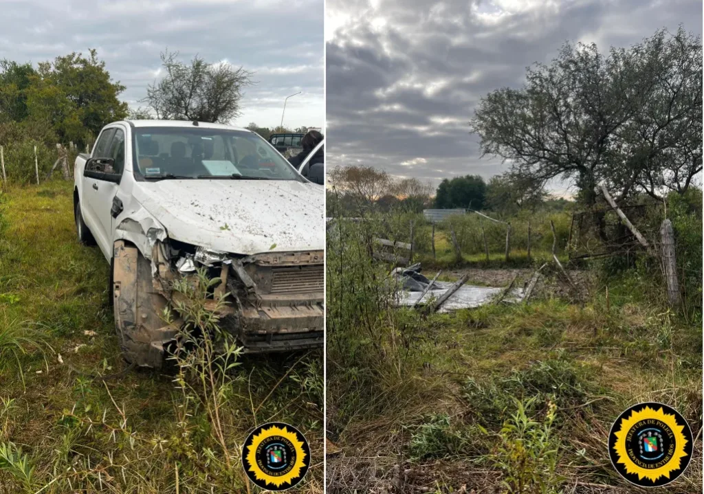 Terminó dentro de un campo tras pasarse de largo en el acceso a Maciá