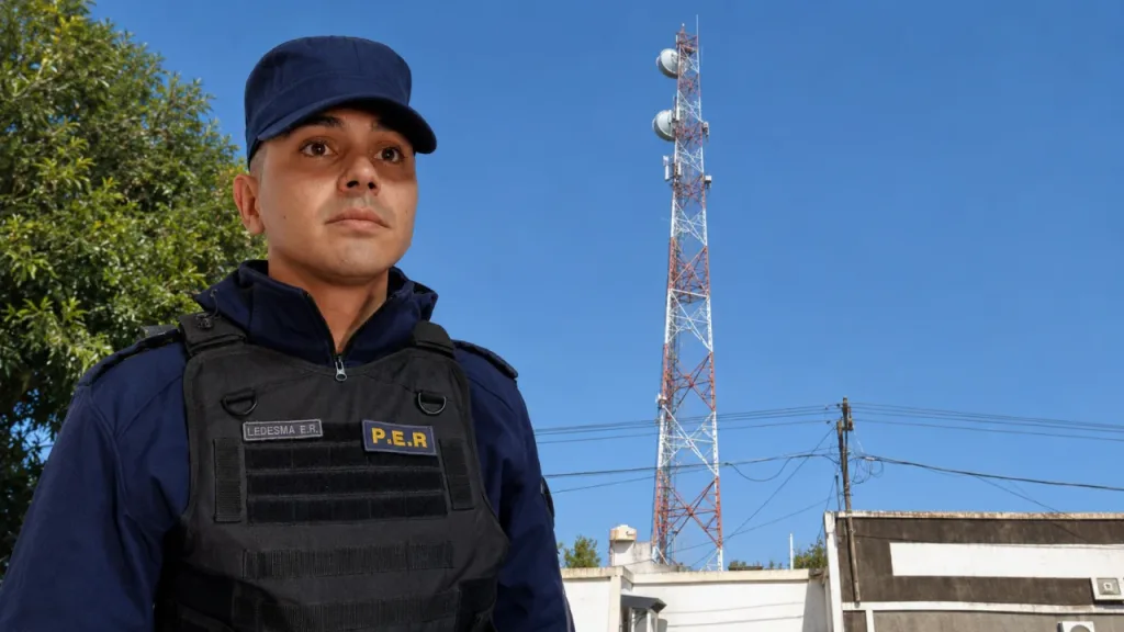 Destacaron el accionar de un policía que subió una torre para salvar a un joven en Urdinarrain