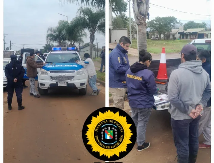 Disturbio con armas blancas terminó con el secuestros de marihuana, cuchillos, un machete y un automóvil