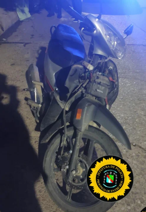 Un adolescente de 17 años fue detenido tras intentar robar una moto en pleno centro de Concepción del Uruguay