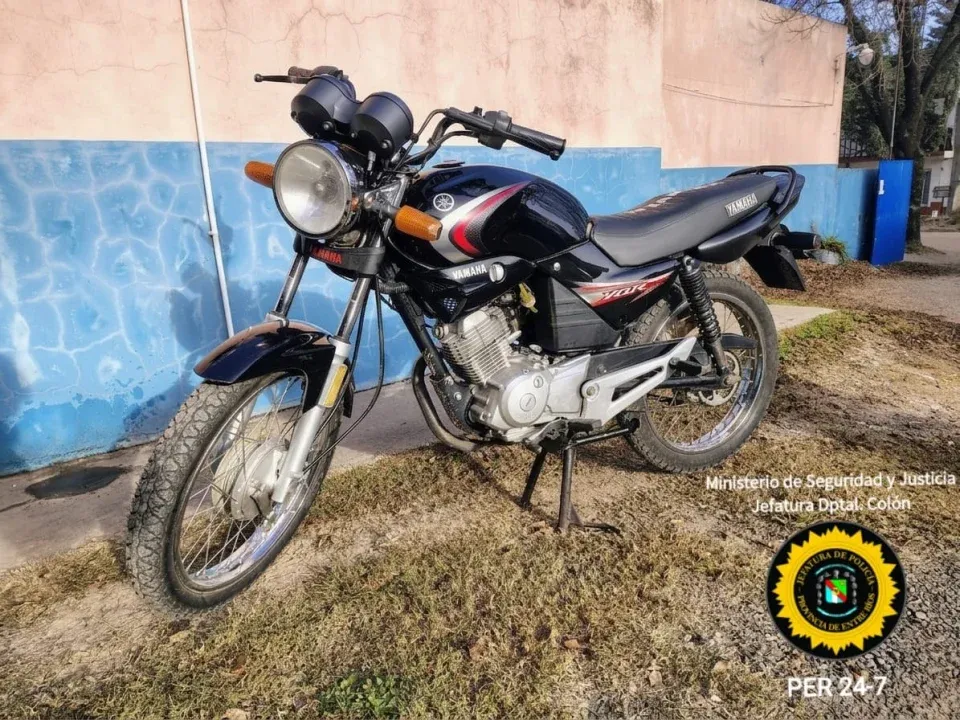 Secuestran una Yamaha YBR en Villa Elisa por presunta adulteración en la numeración del motor