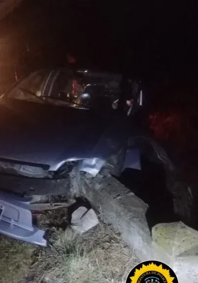Un conductor sufrió una fractura tras chocar contra un puente sobre la Ruta Provincial 130