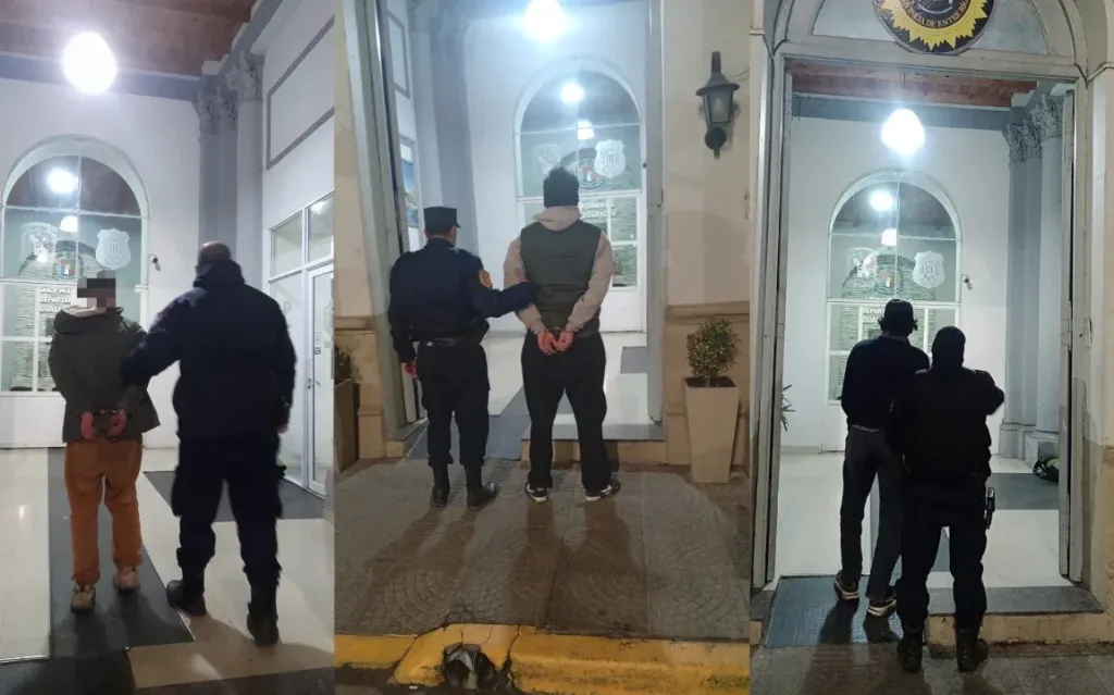 Gualeguaychú: Tres aprehendidos en distintos procedimientos policiales: violencia de género, incumplimiento judicial y hurto
