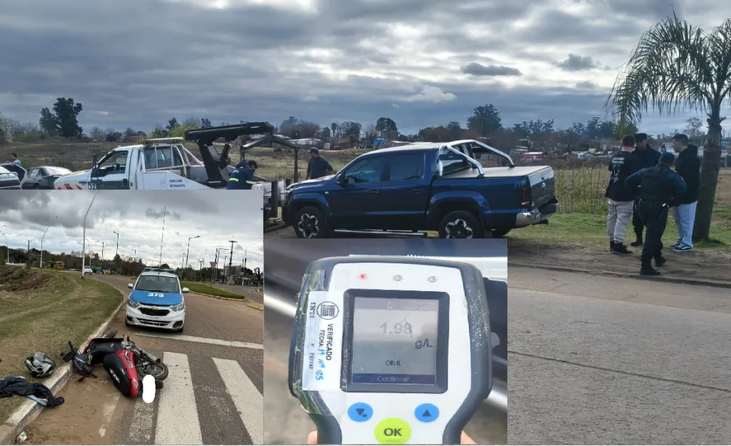 Chocó a un motociclista, escapó y fue interceptado: manejaba con casi 2 gramos de alcohol en sangre