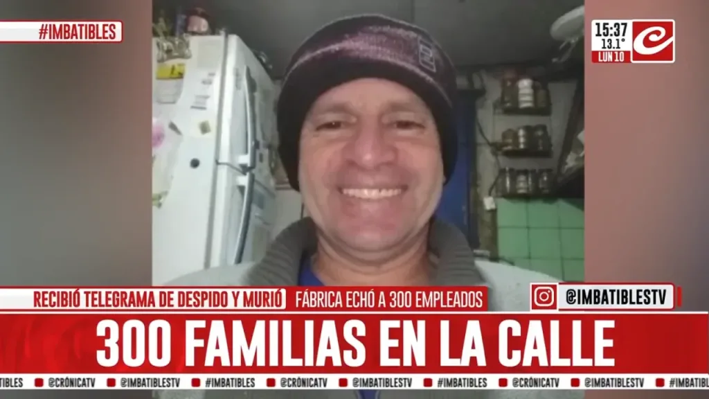 Granja Tres Arroyos: se enteró de que repartían los telegramas de despido y murió de un infarto