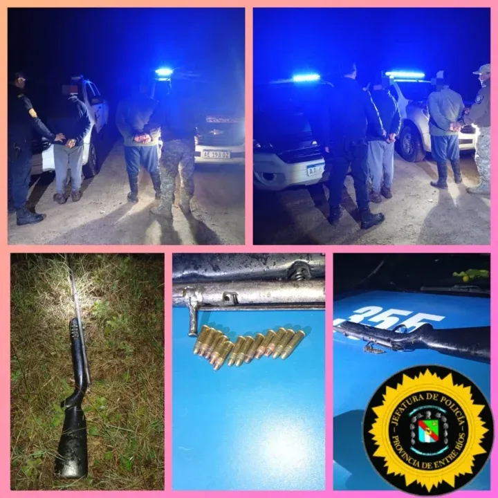 Dos hombres fueron detenidos por tenencia ilegal de un arma de fuego en Colonia Yeruá