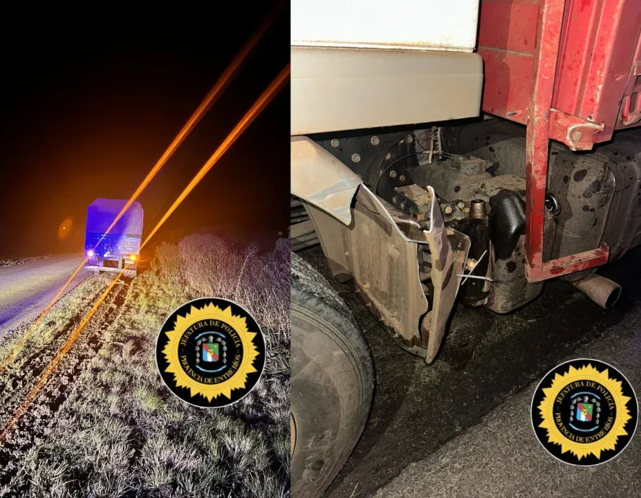 Rosario del Tala: Choque entre un camión y una camioneta en la Ruta 6