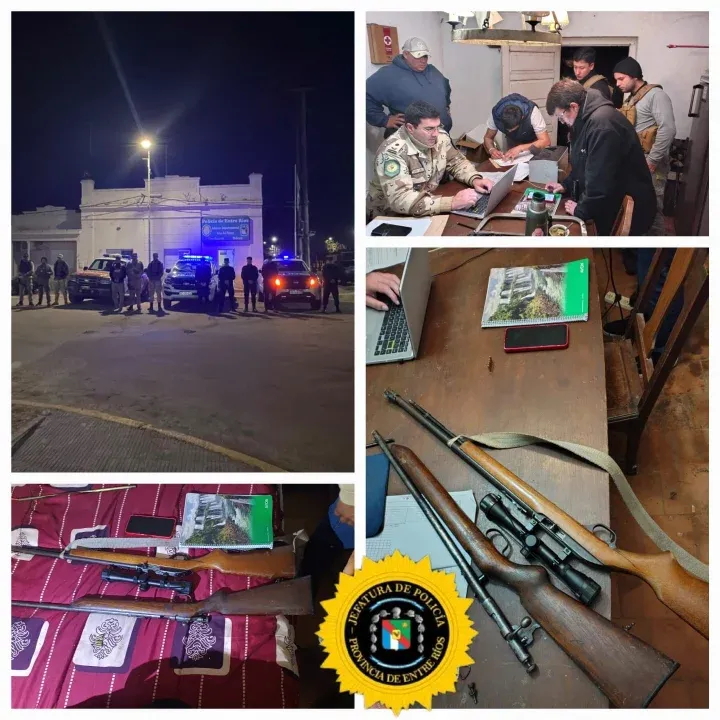 Intensa semana de operativos rurales: cuatro detenidos, 20 armas secuestradas y 300 kilos de carne de ciervo