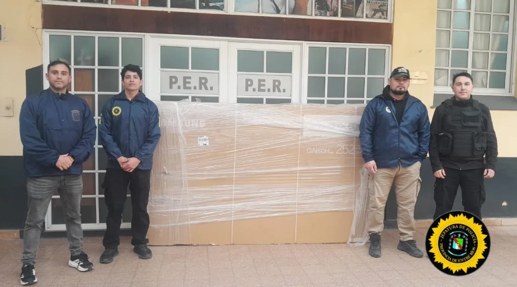 Recuperaron en Concordia un televisor valuado en 8.700 dólares