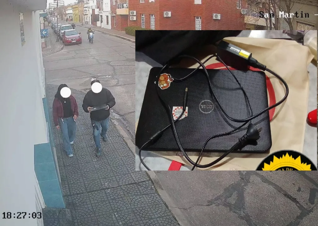 Recuperaron una computadora que había sido sustraída tras quedar olvidada en la vereda