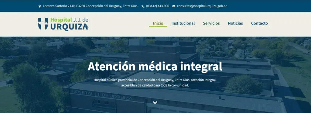 El Hospital Urquiza ya tiene nueva página web para consultar servicios, turnos y novedades