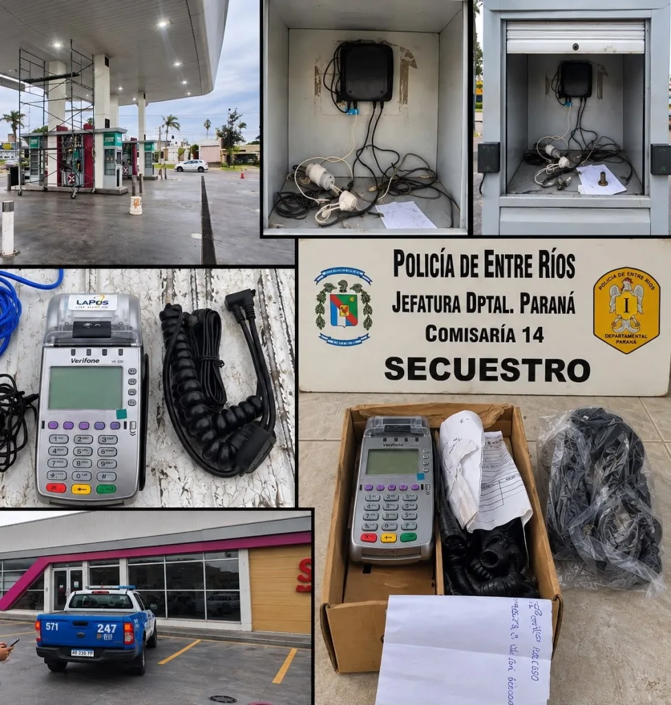 Se robó un Posnet de una estación de servicio y fue detenido cuando intentaba escapar