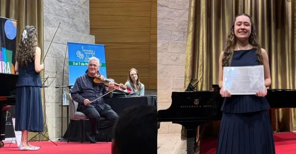 La violinista uruguayense Josefina Martin fue seleccionada para una clase magistral con Pinchas Zukerman