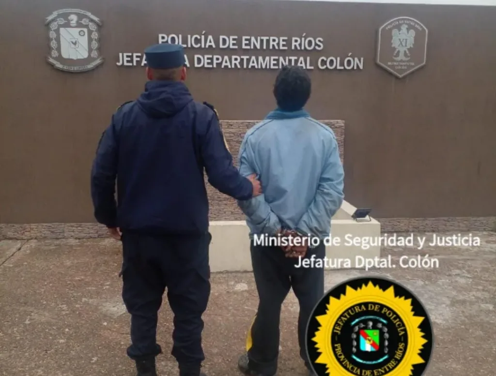 Colón: aprehendieron a un hombre acusado de intentar robar cables