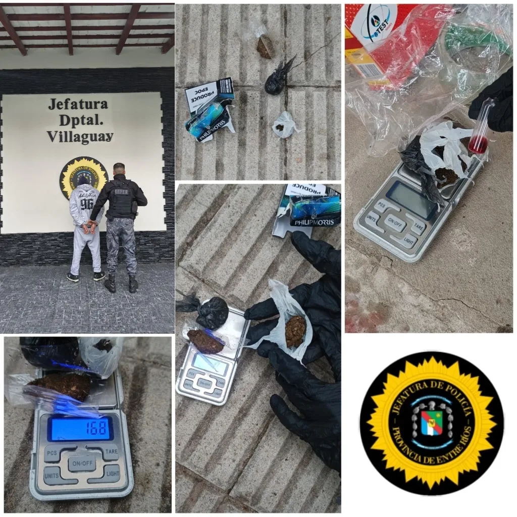 Secuestraron 16,8 gramos de marihuana durante un procedimiento en Villaguay