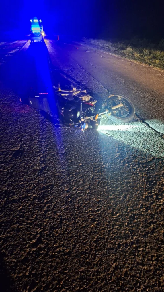 Un motociclista chocó contra un ciervo en la Ruta 18 y sufrió lesiones leves