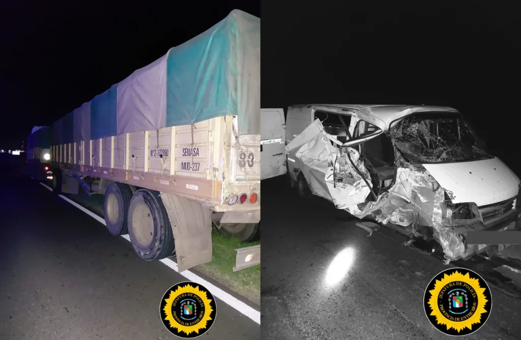Una camioneta chocó desde atrás a un camión en la Ruta 12: un hombre fue hospitalizado