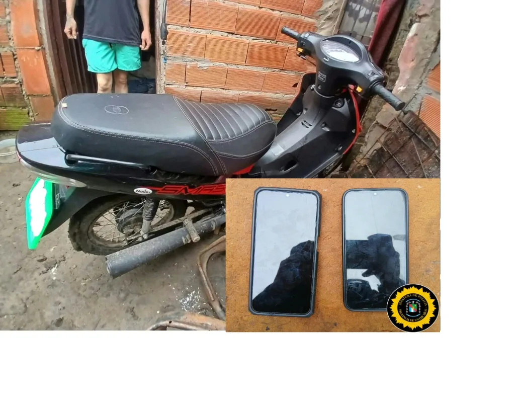 Allanamiento por un asalto y amenazas: secuestraron celulares y una moto
