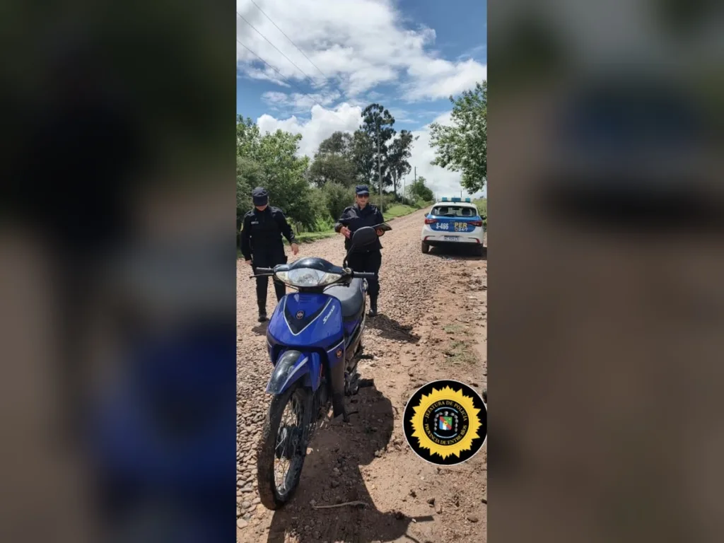 Recuperaron la moto robada frente al CEF N.º 3: estaba escondida entre pastizales