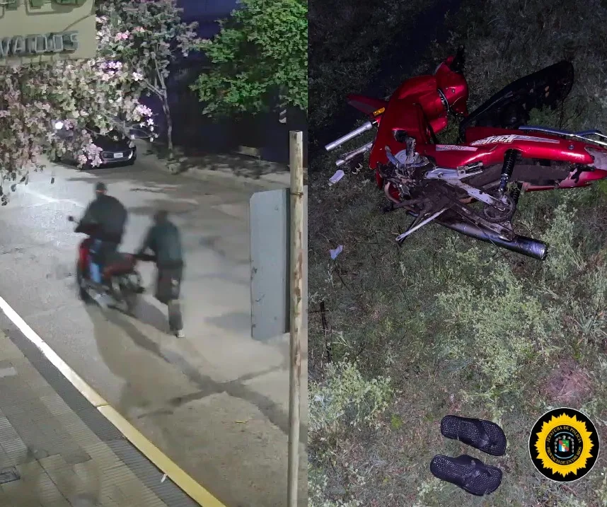 Recuperaron la moto robada en Moreno y Alberdi y detuvieron a dos hombres